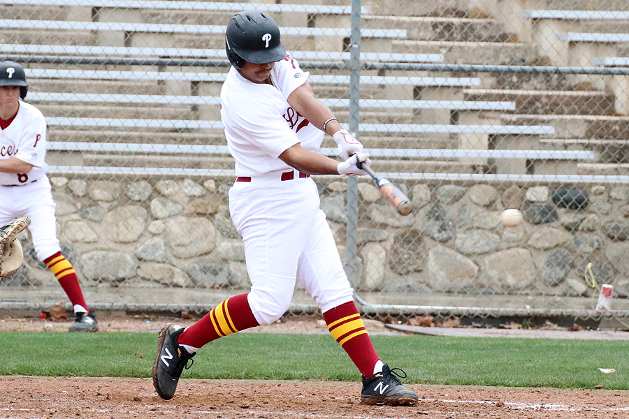 Marco Martinez has been slugging in PCC's most recent wins, photo by Richard Quinton.