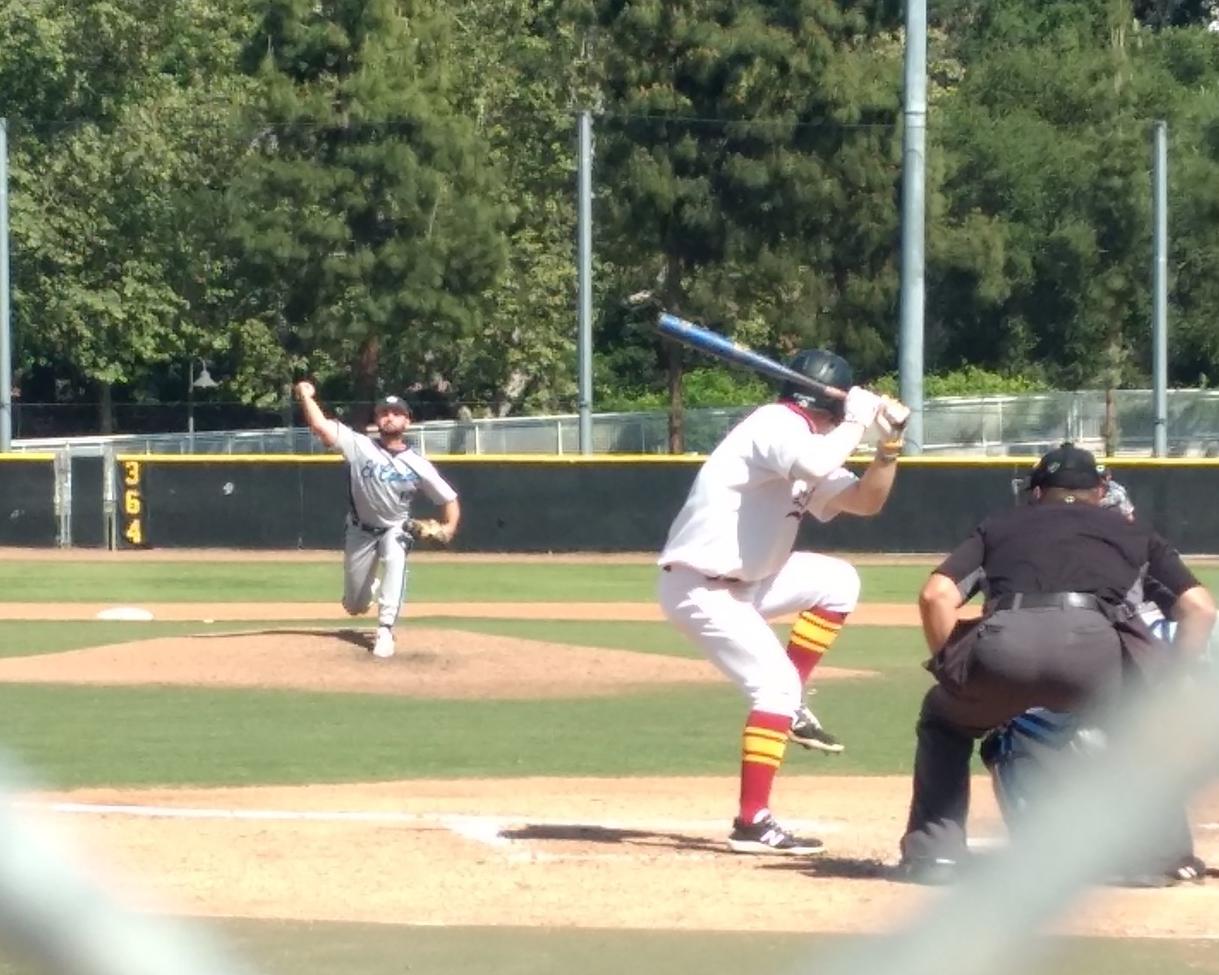 Max Blessinger gets ready for a pitch during PCC's loss to El Camino on Thursday.