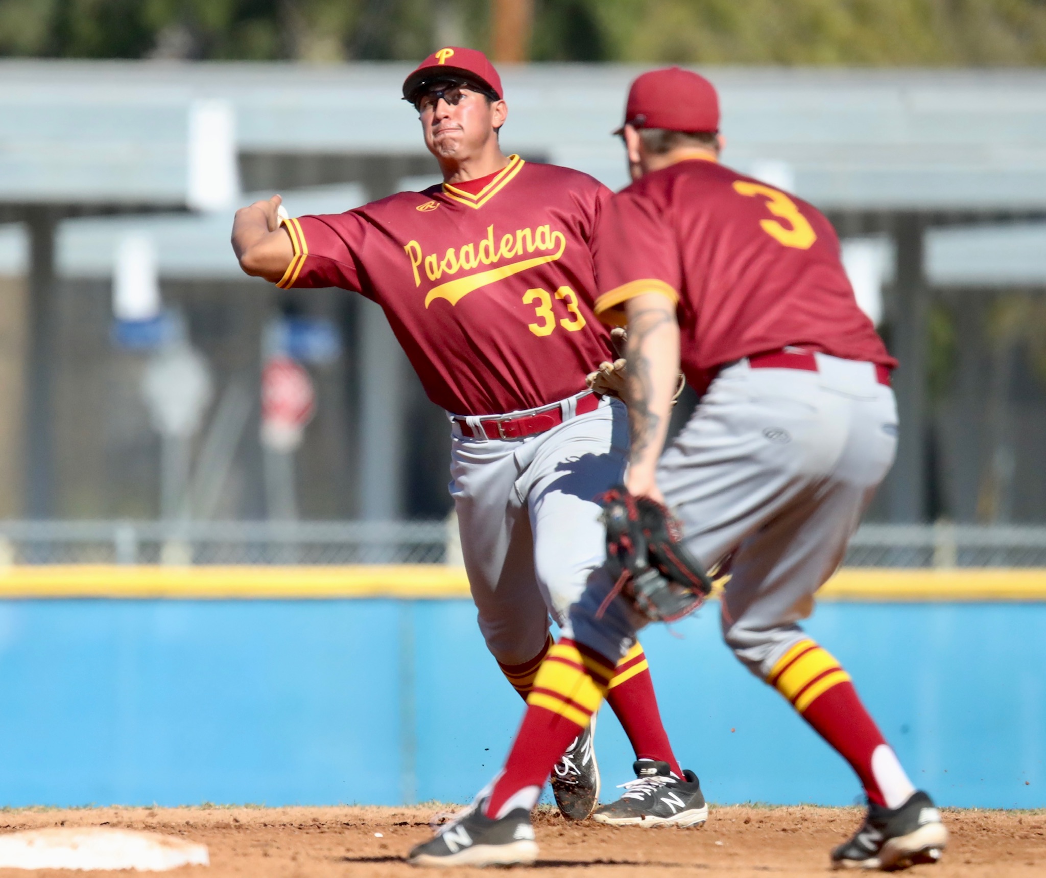 Raider Tello has been a leader in the field and at the plate for the PCC baseball team thus far in 2022 (photo by Michael Watkins, Athletics).