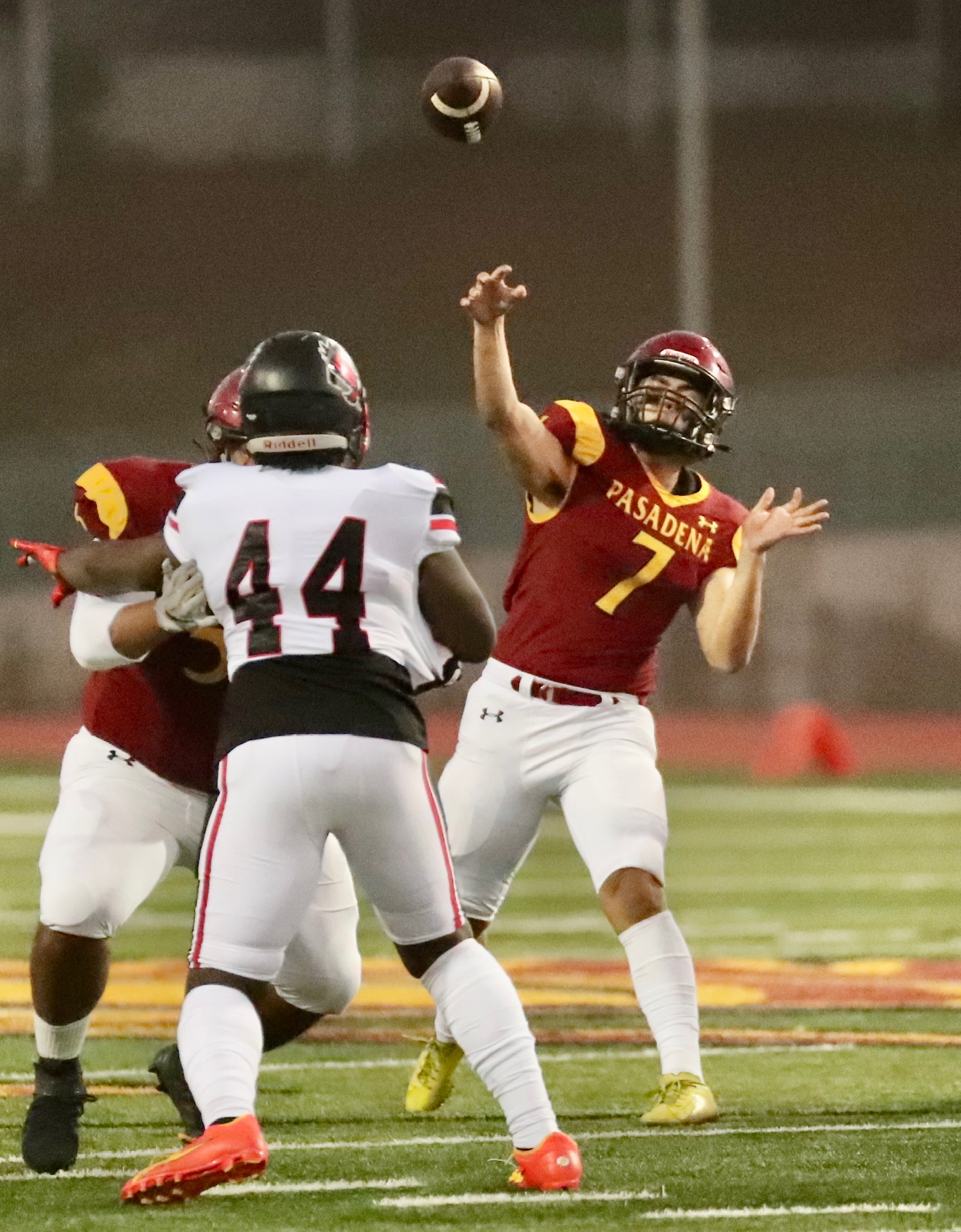 Kade Wentz led the Lancers to a stunning upset victory over Mt. San Jacinto on Saturday (photo by Michael Watkins).