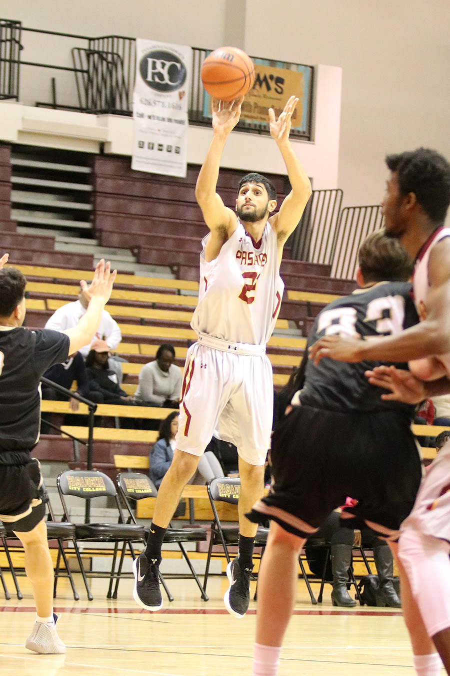 Lancer Patric Panoosi is one of three returning players on the 2019-2020 PCC men's basketball team.