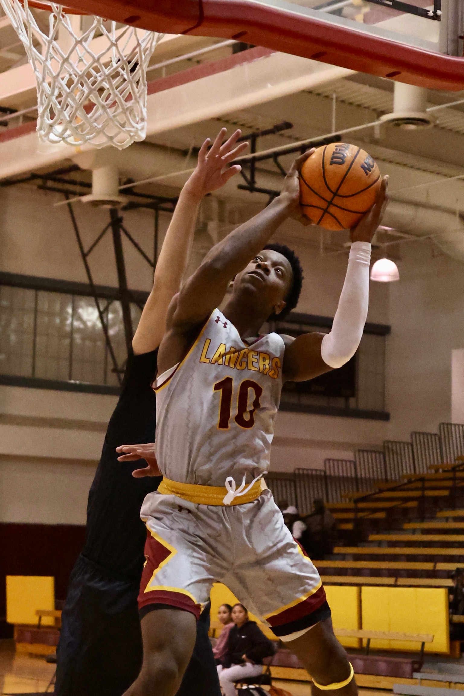 Jonathan Tchengang in action in a game earlier this season.