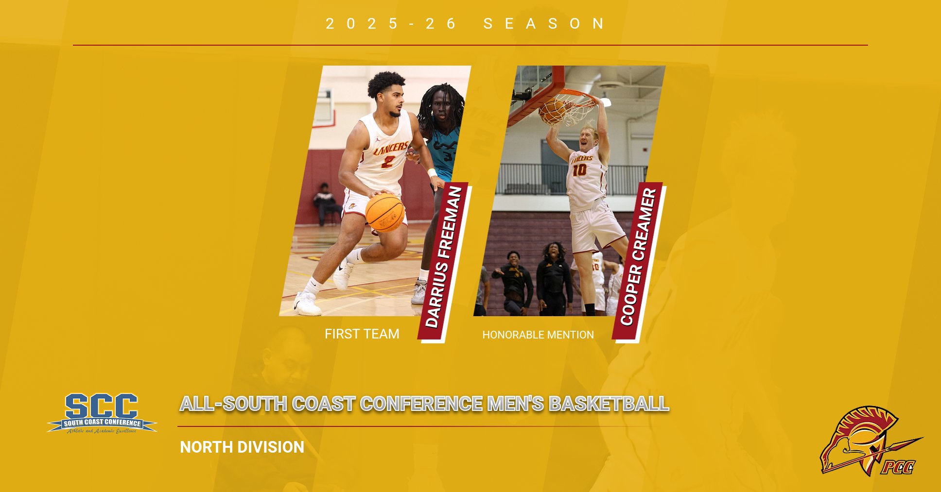 Men's Basketball Season Ends, Freeman Named All-SCC North First Team