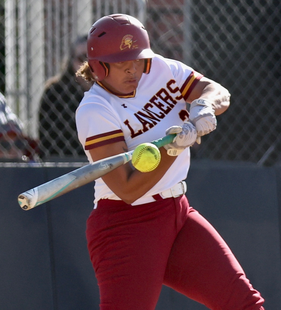 Jaimie Harris is on a power streak this season with eight home runs to lead the region (photo by Michael Watkins).