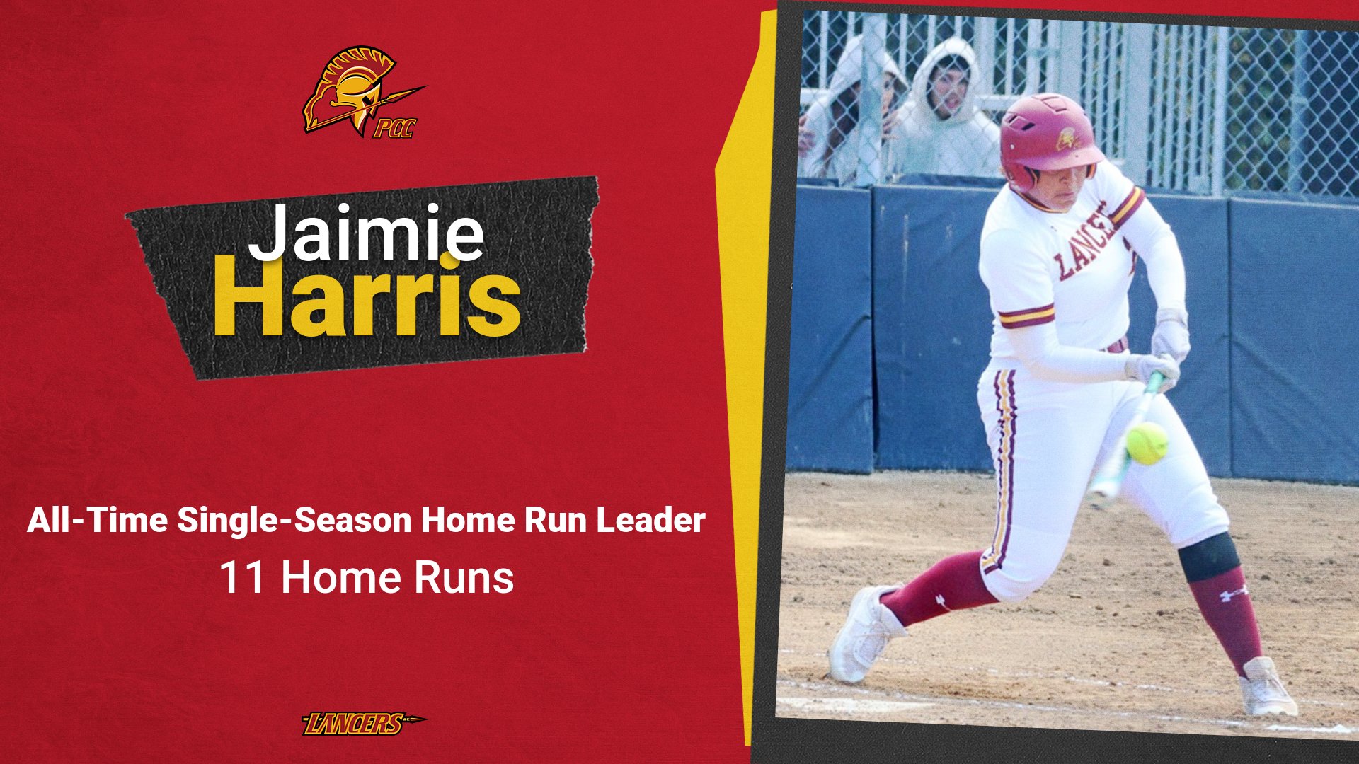 Harris Rockets PCC Softball Record-Breaking 11th Home Run