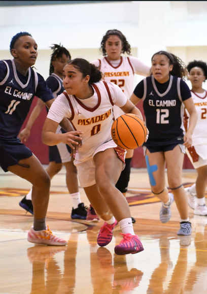 Monica Menzies led the way in PCC's win over El Camino on Friday night (photo by Daniel Lottes).