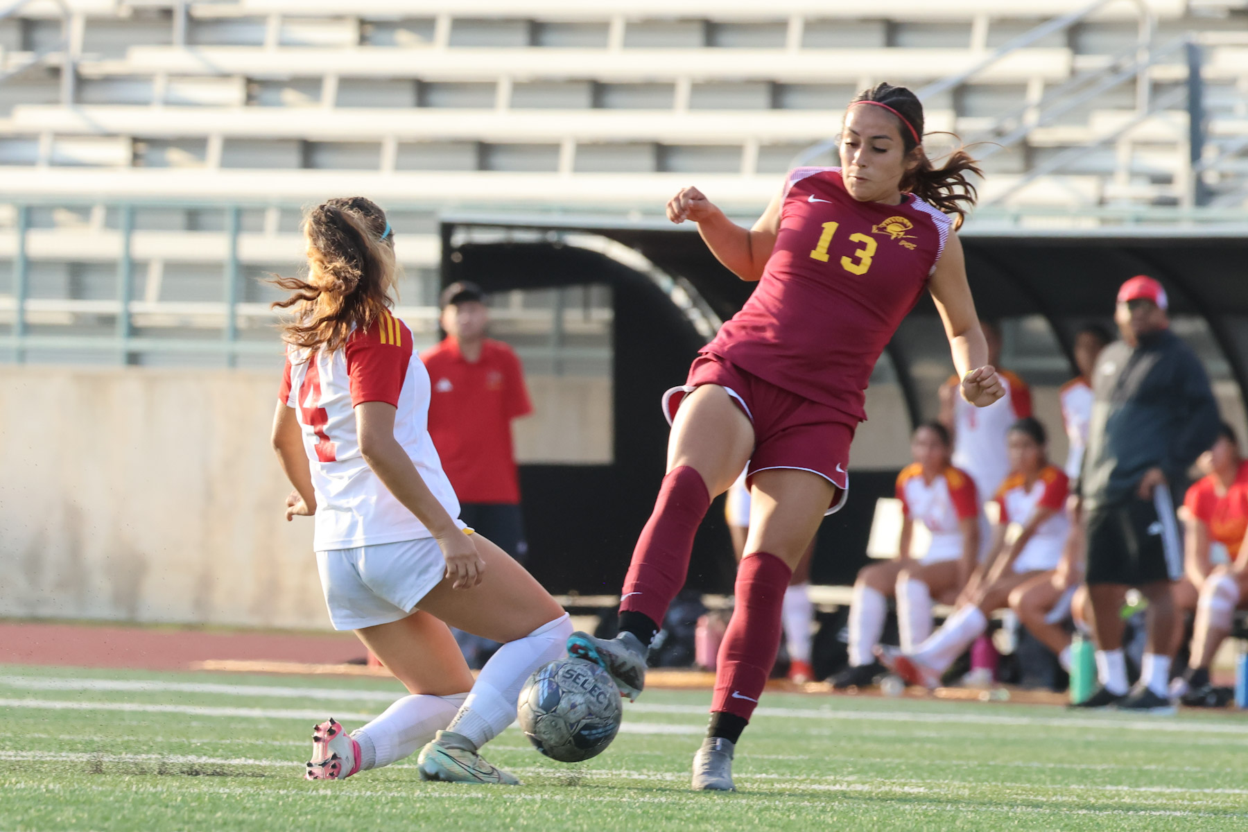 Angely Puga scored the game-winning goal for PCC v. Desert (photo by Richard Quinton).