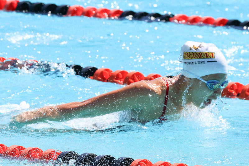 Emily Wang at the Riverside Invitational (photo by Richard Quinton).