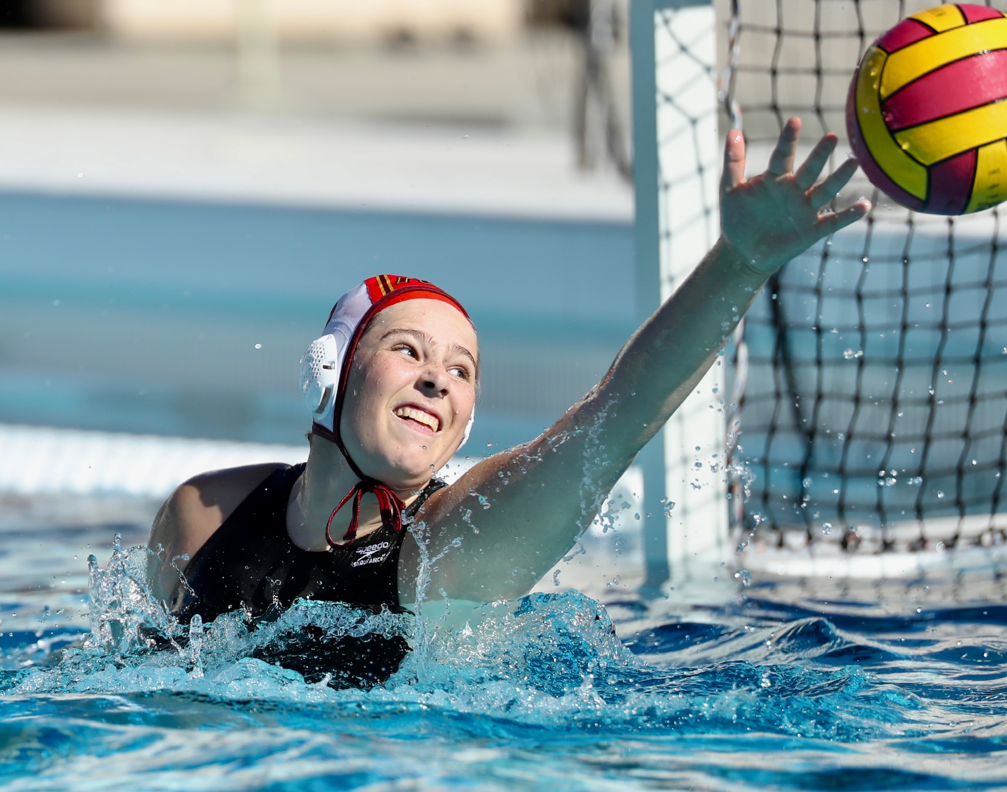 Gloria Gray makes a save in a recent game (photo by Michael Watkins).